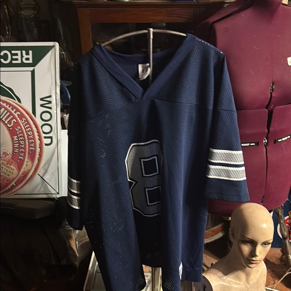 LOGO 7 Blue Athletic Jersey Smooth Fabric